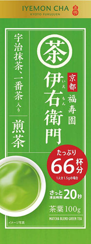 宇治の露製茶 京都福寿園 伊右衛門 抹茶入り煎茶 100g 12袋入