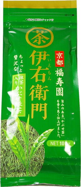 宇治の露製茶 京都福寿園 伊右衛門 抹茶入りかぶせ緑茶 100g 12袋入