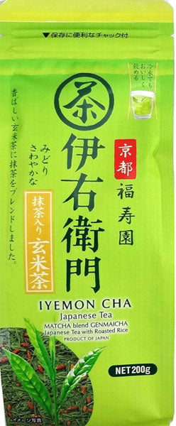 宇治の露製茶 京都福寿園 伊右衛門 抹茶入り玄米茶 200g 12袋入