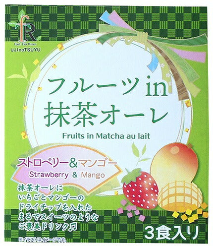 宇治の露製茶 フルーツin抹茶オーレ 66g 48箱 (12箱入×4 まとめ買い)