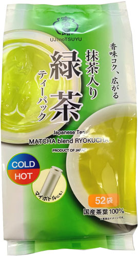 宇治の露 抹茶入り緑茶 ティーパック 52バック 12袋入