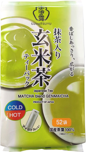 宇治の露　抹茶入り玄米茶ティーパック 52バック 12袋入