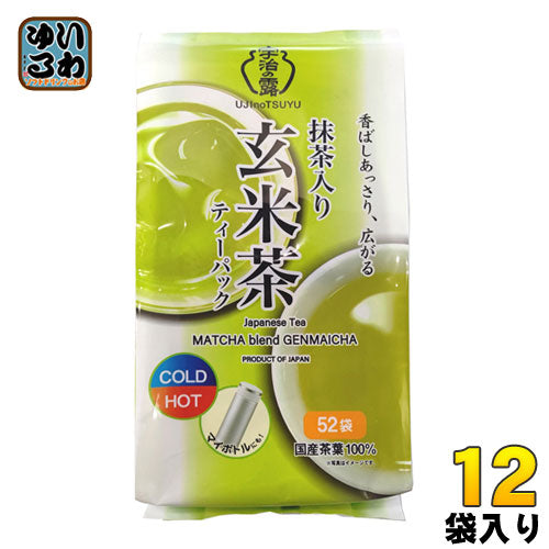 宇治の露　抹茶入り玄米茶ティーパック 52バック 12袋入