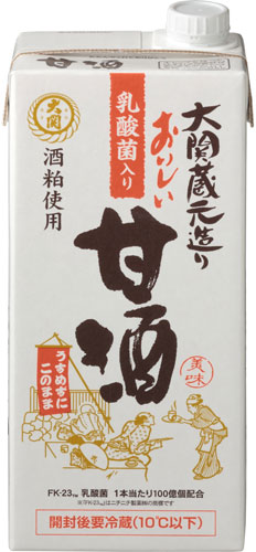 大関 おいしい甘酒 乳酸菌入り 1L 紙パック 12本 (6本入×2 まとめ買い) あまざけ 酒かす 1000ml