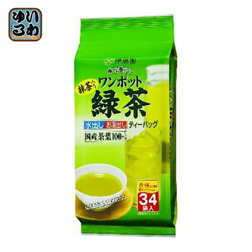 伊藤園 ワンポット緑茶 ティーバッグ 34袋×10入 〔お茶〕