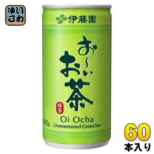 伊藤園 おーいお茶 緑茶 190g 缶 60本 (30本入×2 まとめ買い) お～いお茶 りょくちゃ ドリンク