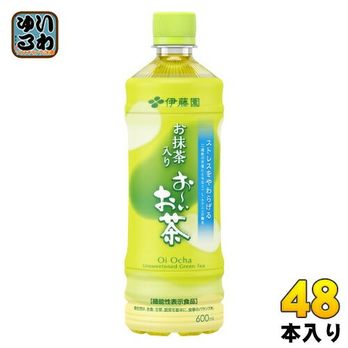 伊藤園 お抹茶入り お～いお茶 600ml ペットボトル 48本 (24本入×2 まとめ買い) 機能性表示食品 お茶 緑茶 抹茶