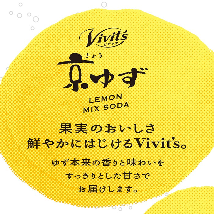 伊藤園 Vivit's（ビビッツ） 京ゆずミックスソーダ 450ml ペットボトル 48本 (24本入×2 まとめ買い)