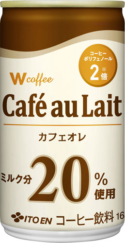 伊藤園 W（ダブリュー）coffee カフェオレ 165g 缶 30本入 缶コーヒー 珈琲 コーヒー飲料 〔コーヒー〕
