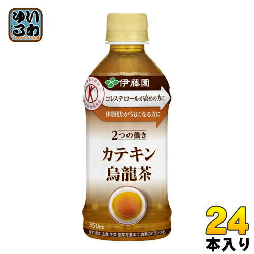伊藤園 2つの働き カテキン烏龍茶 350ml 電子レンジ対応 ペットボトル 24本入 特保 トクホ ホット お茶 ウーロン茶