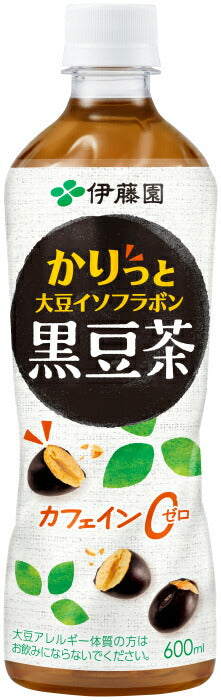 伊藤園 かりっと大豆イソフラボン 黒豆茶 600ml ペットボトル 24本入 お茶 ノンカフェイン 黒豆 カロリーゼロ