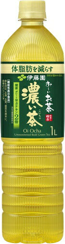 伊藤園 お～いお茶 濃い茶 1L スリムボトル 12本入 おーいお茶 緑茶 機能性表示食品