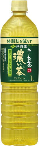 伊藤園 お～いお茶 濃い茶 1L スリムボトル 24本 (12本入×2 まとめ買い) おーいお茶 緑茶 機能性表示食品