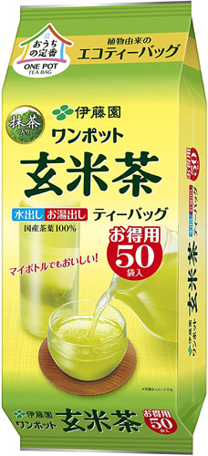 伊藤園 ワンポット エコティーバッグ 抹茶入り玄米茶 50バッグ×10袋入