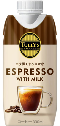 伊藤園 タリーズコーヒー エスプレッソ ウィズ ミルク 330ml 紙パック 24本 (12本入×2 まとめ買い)