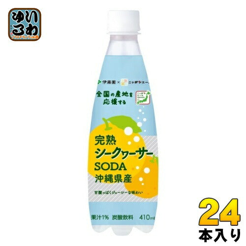 伊藤園 ニッポンエール 沖縄県産 完熟シークヮーサー 410ml ペットボトル 24本入 炭酸飲料 ソーダ