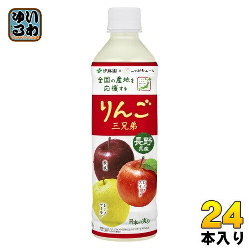 伊藤園 ニッポンエール 長野県産 りんご三兄弟 400g ペットボトル 24本入 果汁飲料 りんごジュース アップルジュース