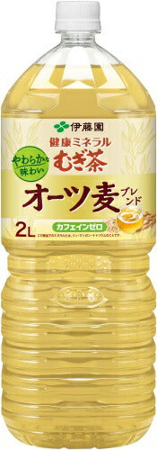伊藤園 健康ミネラルむぎ茶 オーツ麦ブレンド 2L ペットボトル 12本 (6本入×2 まとめ買い) デカフェ ノンカフェイン