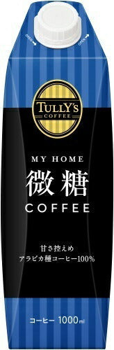 伊藤園 タリーズコーヒー マイホーム 微糖コーヒー 屋根型キャップ付き 1L 紙パック 18本 (6本入×3 まとめ買い) コーヒー飲料 微糖 大容量