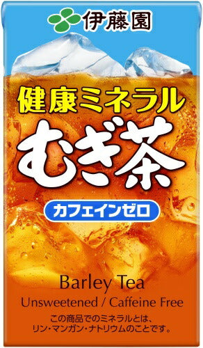 伊藤園 健康ミネラルむぎ茶 125ml 紙パック 36本 (18本入×2 まとめ買い) お茶 デカフェ ノンカフェイン 麦茶