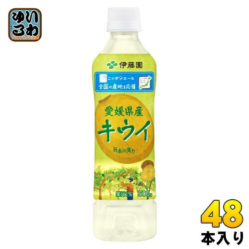 伊藤園 ニッポンエール 愛媛県産キウイ 500g ペットボトル 48本 (24本入×2 まとめ買い) 果汁飲料 キウイジュース