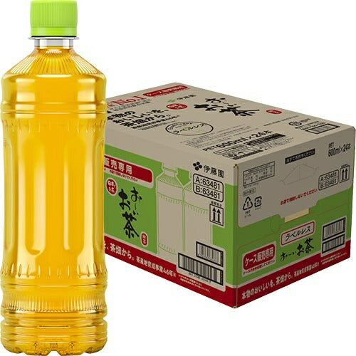 伊藤園 お～いお茶 緑茶 ラベルレス 600ml ペットボトル 24本入