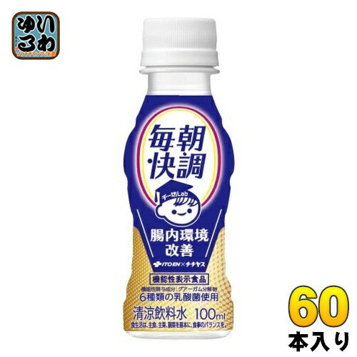 伊藤園 毎朝快調 腸内環境改善 100ml ペットボトル 60本 (30本入×2 まとめ買い) チチヤス 乳酸菌飲料