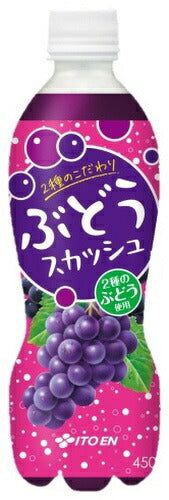 伊藤園 2種のこだわりぶどうスカッシュ 450ml ペットボトル 48本 (24本入×2 まとめ買い) 炭酸飲料 ぶどう