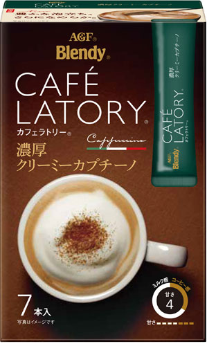 AGF ブレンディ カフェラトリースティック 濃厚クリーミーカプチーノ 7本×24箱入