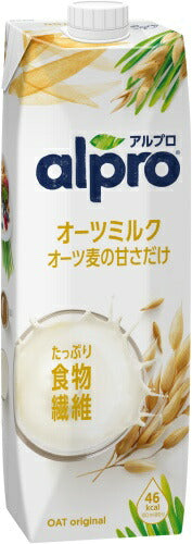 ダノンジャパン アルプロ たっぷり食物繊維 オーツミルク オーツ麦の甘さだけ 1000ml 紙パック 24本 (6本入×4 まとめ買い) カルシウム ビタミン