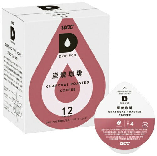 UCC DRIP POD（ドリップポッド） 炭焼珈琲 7g×12杯分 4箱 (1箱入×4 まとめ買い)