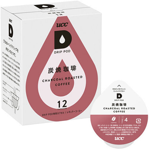 UCC DRIP POD（ドリップポッド） 炭焼珈琲 7g×12杯分 12箱 (6箱入×2 まとめ買い) 〔コーヒー〕