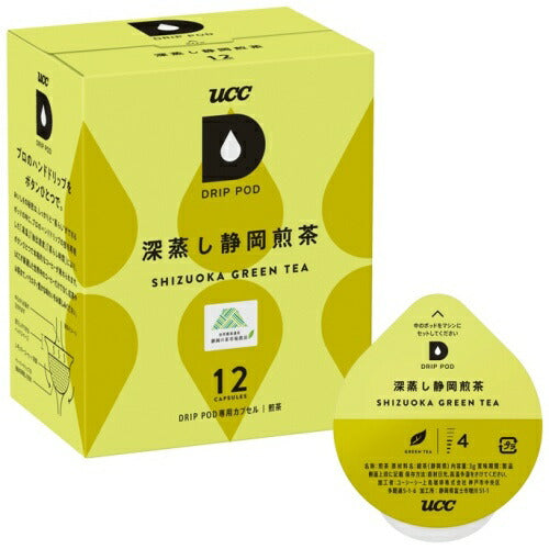 UCC DRIP POD（ドリップポッド） 深蒸し静岡煎茶 3g×12杯分 4箱 (1箱入×4 まとめ買い)