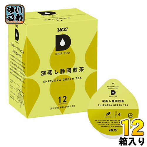 UCC DRIP POD（ドリップポッド） 深蒸し静岡煎茶 3g×12杯分 12箱 (6箱入×2 まとめ買い) 〔お茶〕