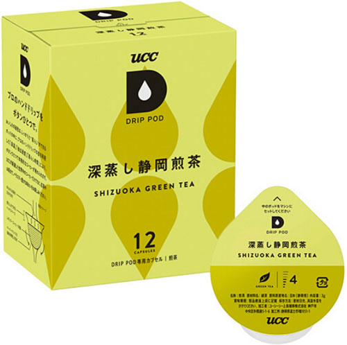 UCC DRIP POD（ドリップポッド） 深蒸し静岡煎茶 3g×12杯分 12箱 (6箱入×2 まとめ買い) 〔お茶〕