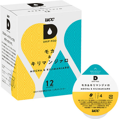 UCC DRIP POD（ドリップポッド） モカ＆キリマンジァロ 7.5g×12杯分 12箱 (6箱入×2 まとめ買い) 〔コーヒー〕