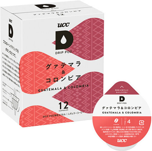 UCC DRIP POD（ドリップポッド） グァテマラ＆コロンビア 7.5g×12杯分 12箱 (6箱入×2 まとめ買い) 〔コーヒー〕