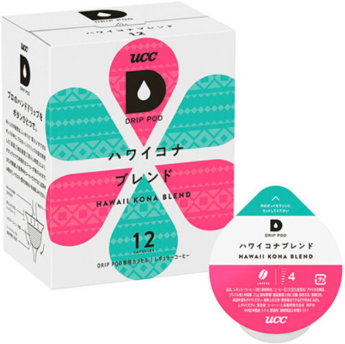 UCC DRIP POD（ドリップポッド） ハワイコナブレンド 7.5g×12杯分 12箱 (6箱入×2 まとめ買い) 〔コーヒー〕