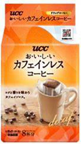 UCC おいしいカフェインレスコーヒー ドリップコーヒー 8P 12袋 (6袋入×2 まとめ買い) 〔コーヒー〕
