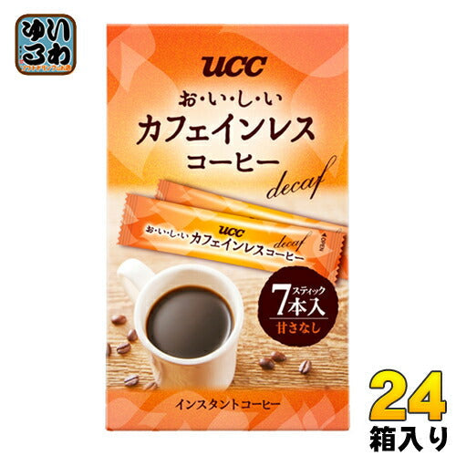 UCC おいしいカフェインレスコーヒー スティック 7本 24箱入 〔コーヒー〕