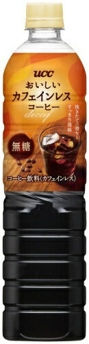 UCC おいしいカフェインレスコーヒー 無糖 900ml ペットボトル 24本 (12本入×2 まとめ買い) 珈琲