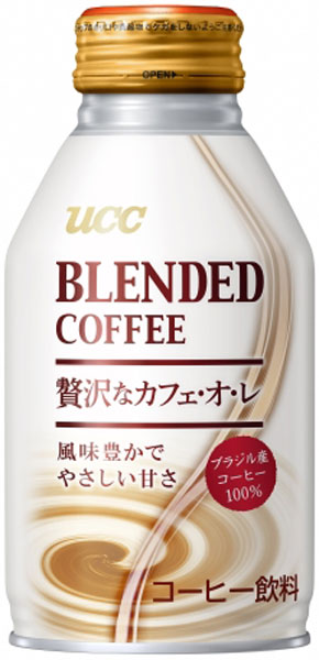 UCC ブレンドコーヒー 贅沢なカフェ・オ・レ 260gリキャップ缶 24本入 〔コーヒー〕