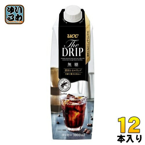 UCC THE DRIP 無糖 1000ml 紙パック 12本入 〔コーヒー〕