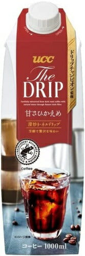 UCC THE DRIP 甘さひかえめ 1000ml 紙パック 24本 (12本入×2 まとめ買い) 〔コーヒー〕