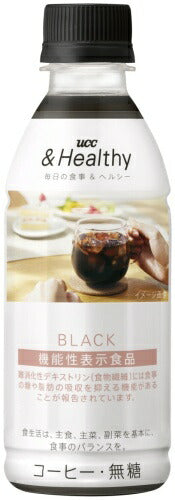 UCC &Healthy BLACK 糖や脂肪の吸収を抑える 270ml ペットボトル 48本 (24本入×2 まとめ買い) 〔コーヒー 珈琲 無糖 ブラック〕
