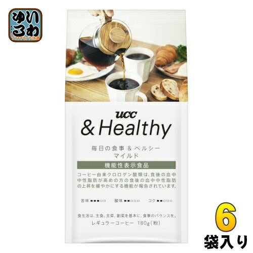 UCC &Healthy 毎日の食事＆ヘルシー マイルド 180g 6袋入
