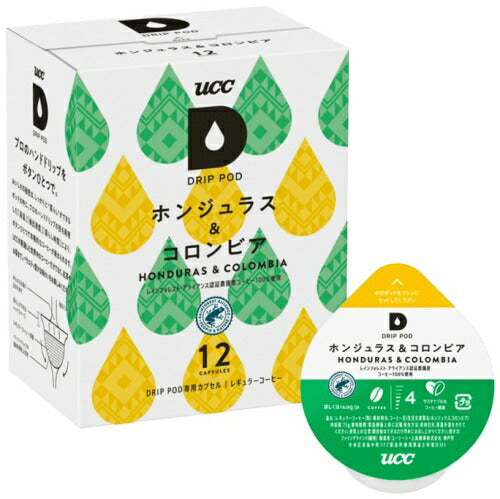 UCC DRIP POD（ドリップポッド） ホンジュラス&コロンビア 7.5g×12杯分 6箱 (1箱入×6 まとめ買い)