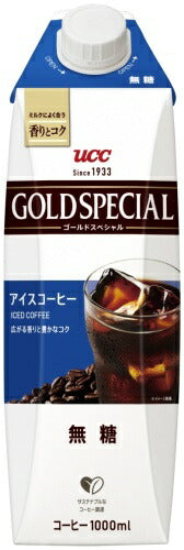 UCC ゴールドスペシャル アイスコーヒー 無糖 1L 紙パック 12本入 〔珈琲 ブラック〕