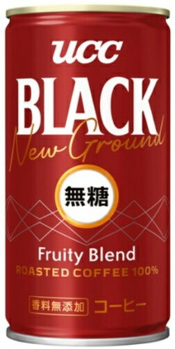 UCC BLACK 無糖 New Ground Fruity Blend 185g 缶 90本 (30本入×3 まとめ買い) フルーティーブレンド 無糖 缶コーヒー
