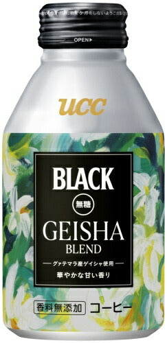 UCC  BLACK無糖 ゲイシャブレンド 275g ボトル缶 48本 (24本入×2 まとめ買い) ブラック 無糖 缶コーヒー 香料無添加